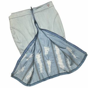 Vintage Guess Denim Pencil Skirt Size XS